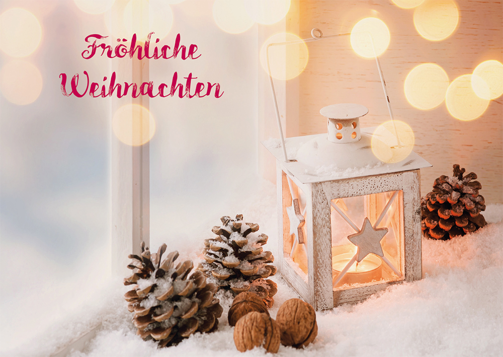 Glückwunschkarte Fröhliche Weihnachten