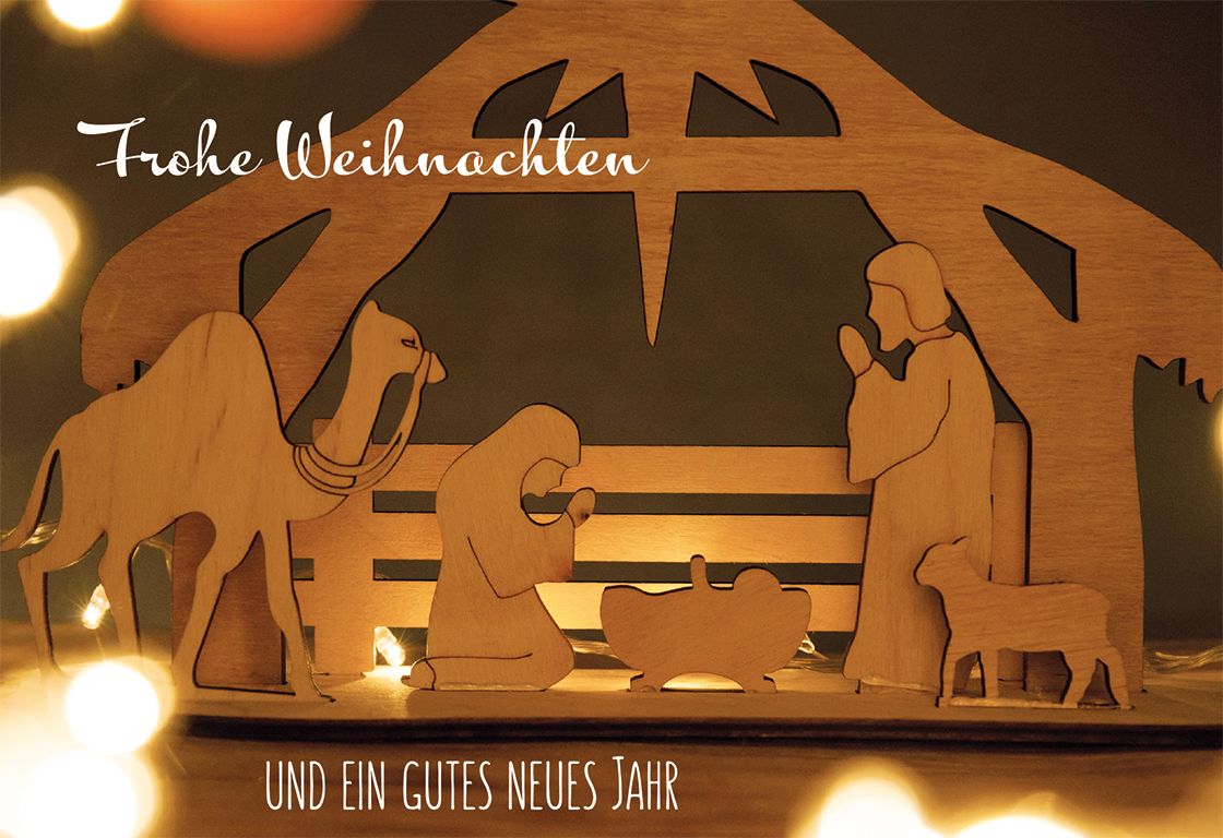 Glückwunschkarte - Frohe Weihnachten und ein gutes neues Jahr