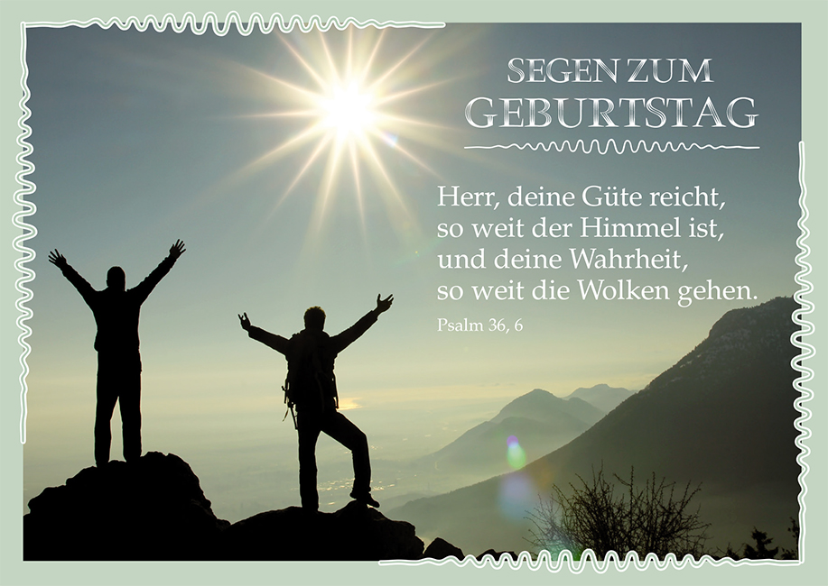 Postkarte Segen zum Geburtstag