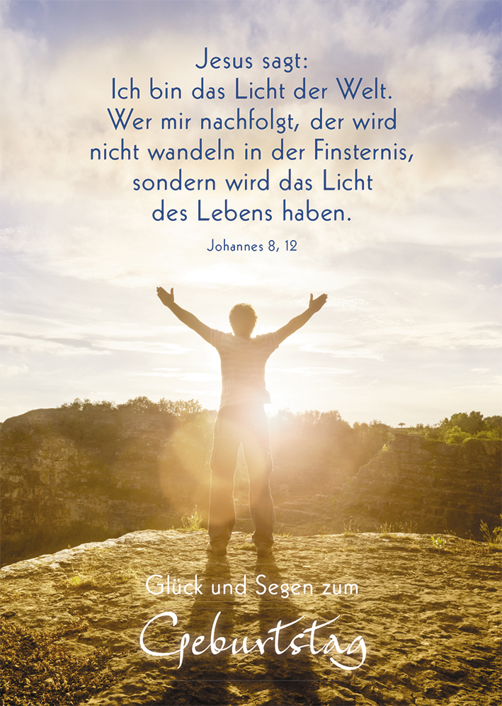 Postkarte Glück und Segen zum Geburtstag