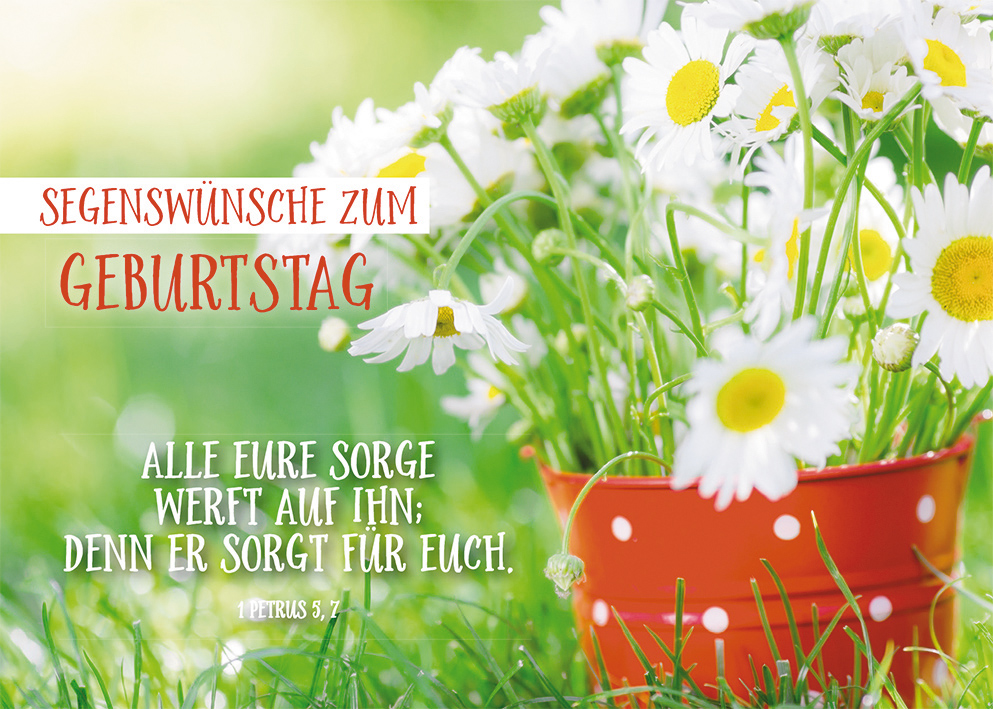 Postkarte Segenswünsche zum Geburtstag