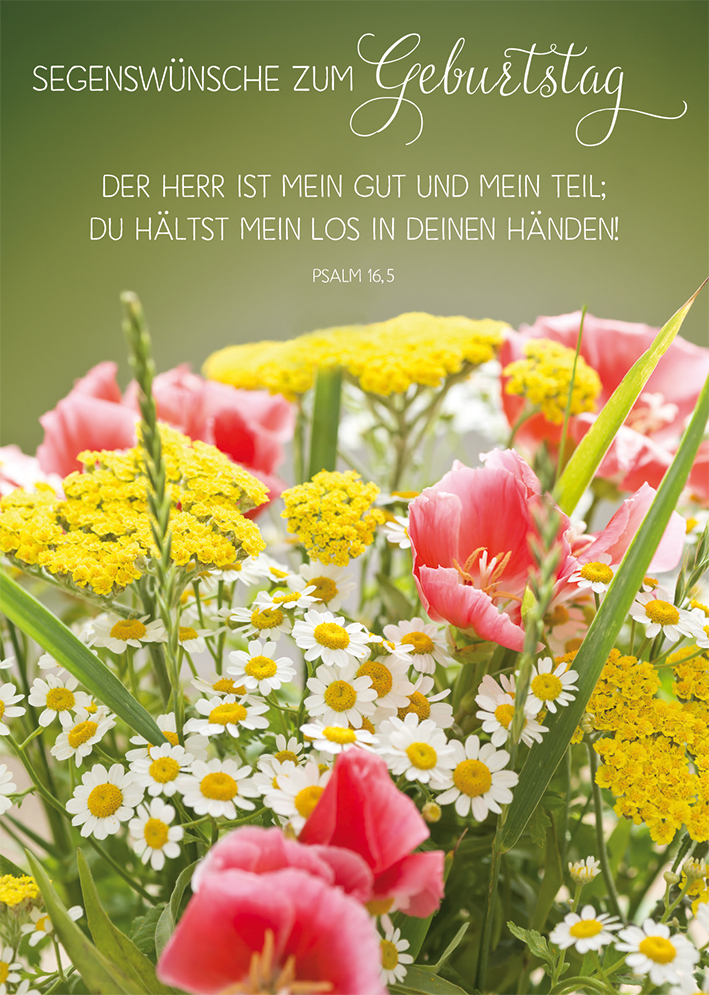 Postkarte Segenswünsche zum Geburtstag