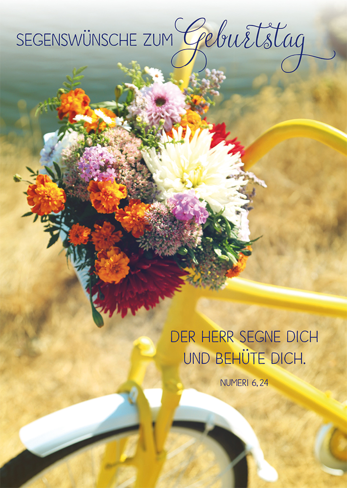 Postkarte Segenswünsche zum Geburtstag