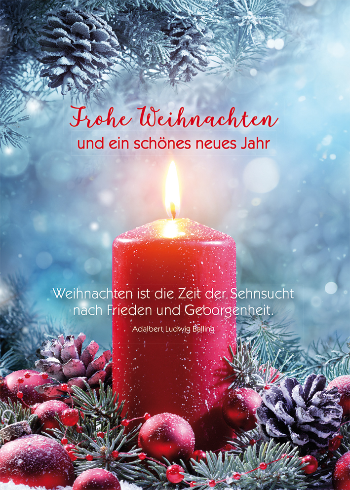 Postkarte Frohe Weihnachten und ein schönes neues Jahr