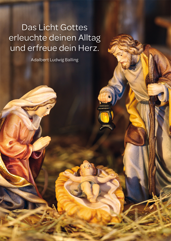 Postkarte zu Weihnachten - Das Licht Gottes...