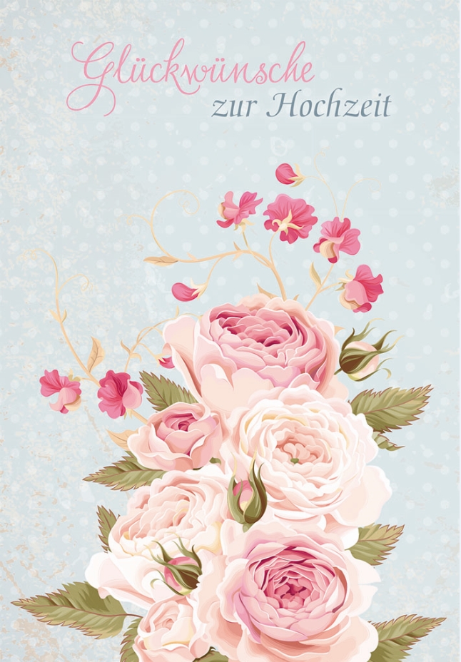 Glückwunschkarte Glückwünsche zur Hochzeit