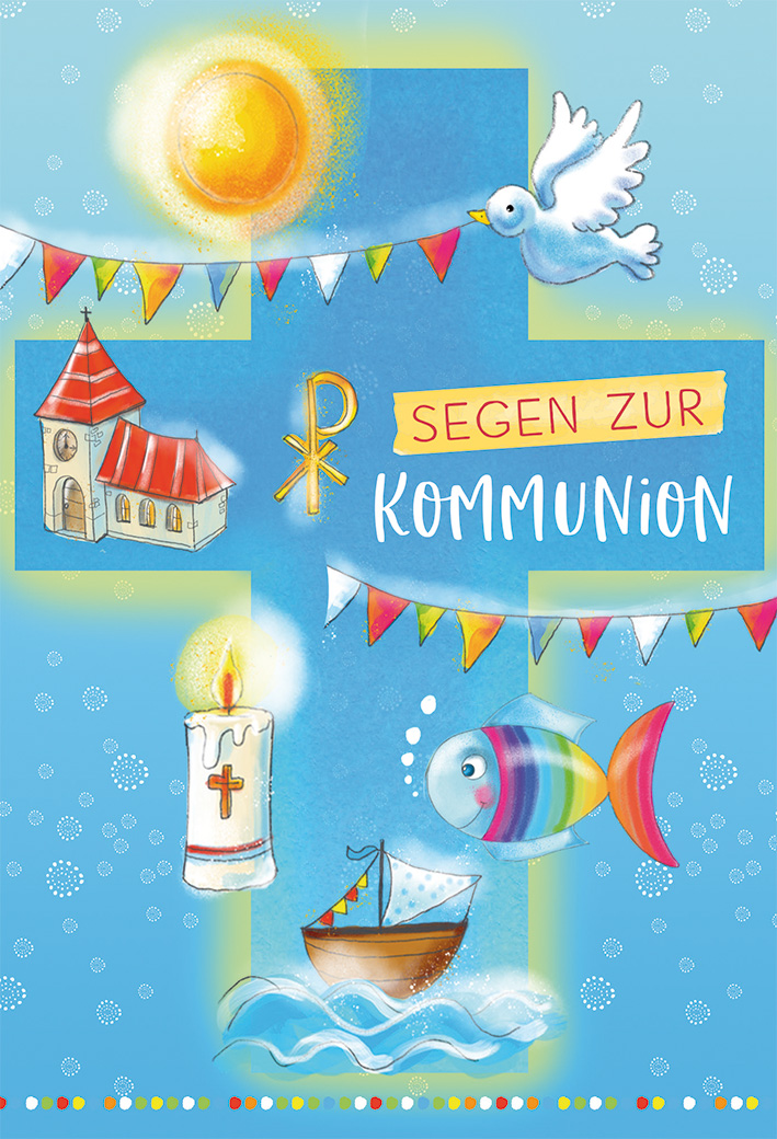 Glückwunschkarte Segen zur Kommunion