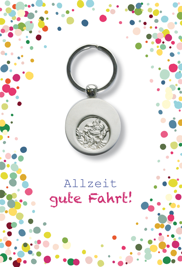 Glückwunschkarte Allzeit gute Fahrt