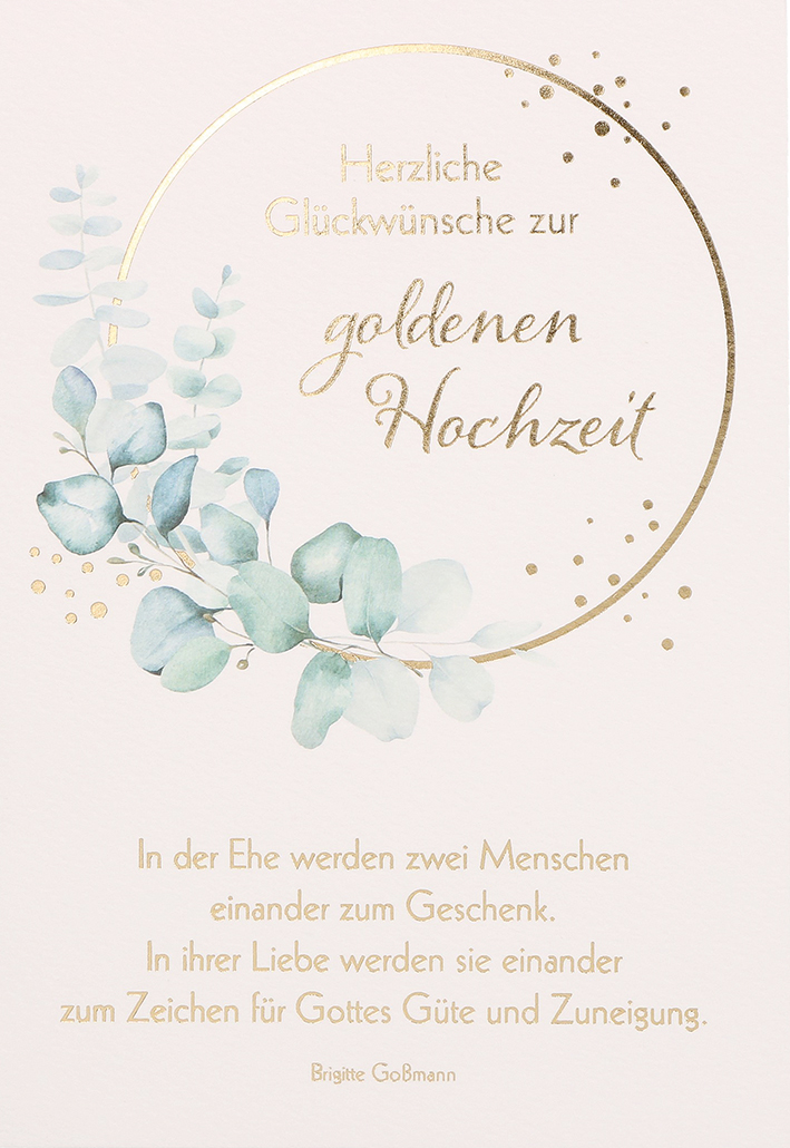 Gluckwunschkarte Herzliche Gluckwunsche Zur Goldenen Hochzeit