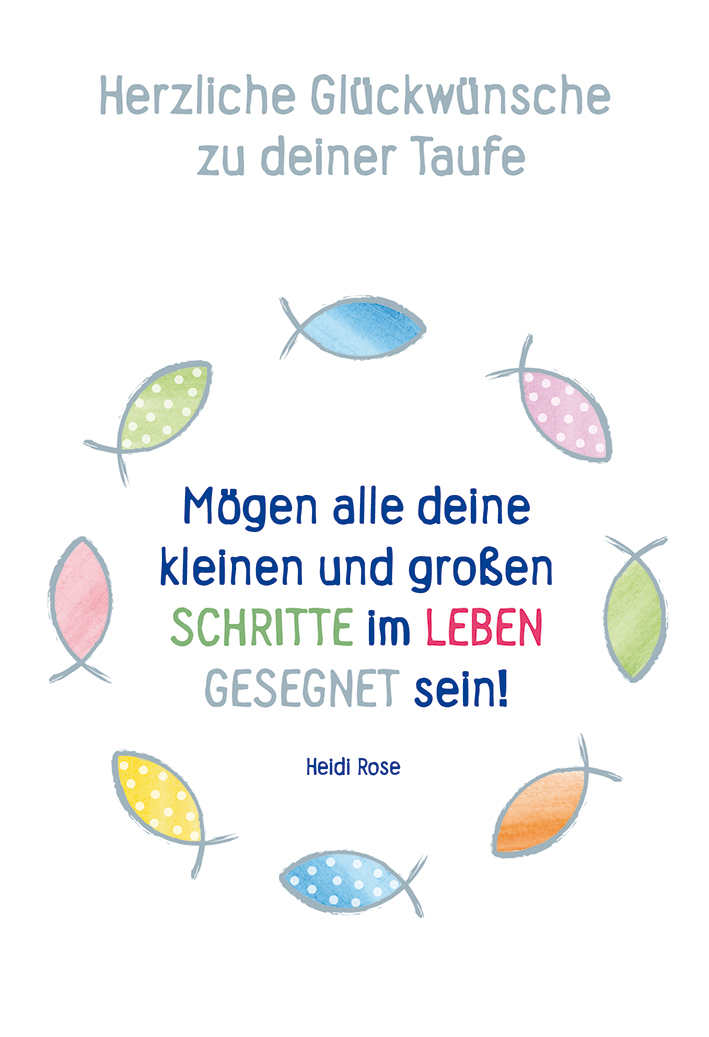 Glückwunschkarte - Herzliche Glückwünsche zu deiner Taufe