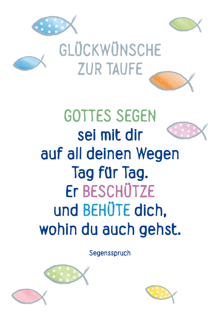 Glückwunschkarte - Glückwünsche zur Taufe