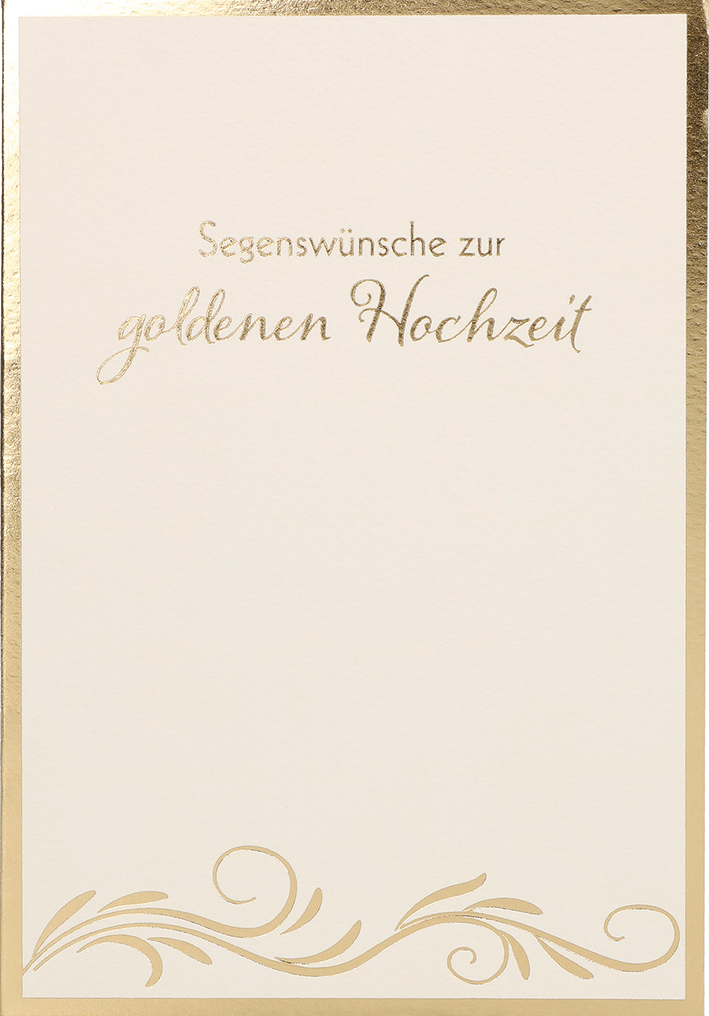 Glückwunschkarte - Segenswünsche zur goldenen Hochzeit