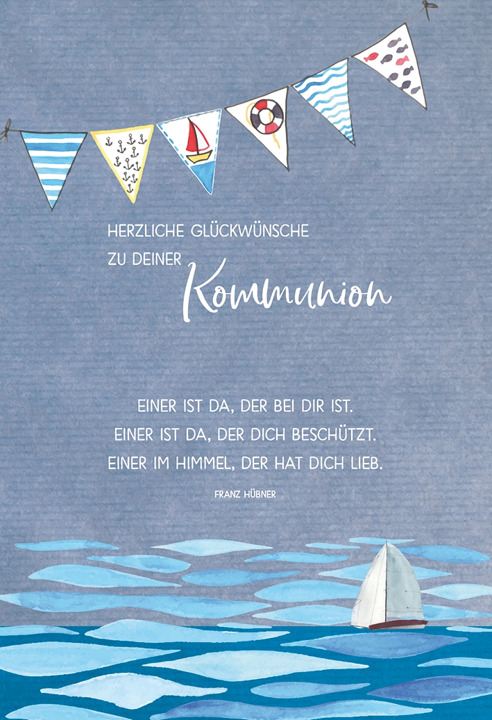 Glckwunschkarte - Herzliche Glckwnsche Zu Deiner Kommunion