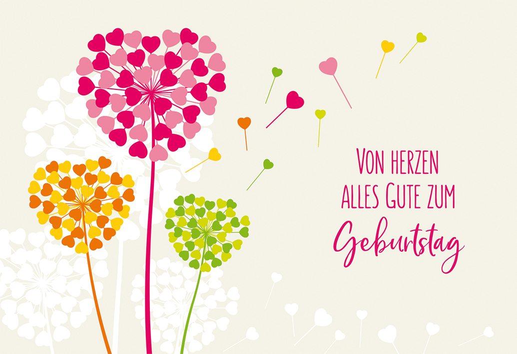 Geburtstagskarte Von Herzen alles Gute zum Geburtstag