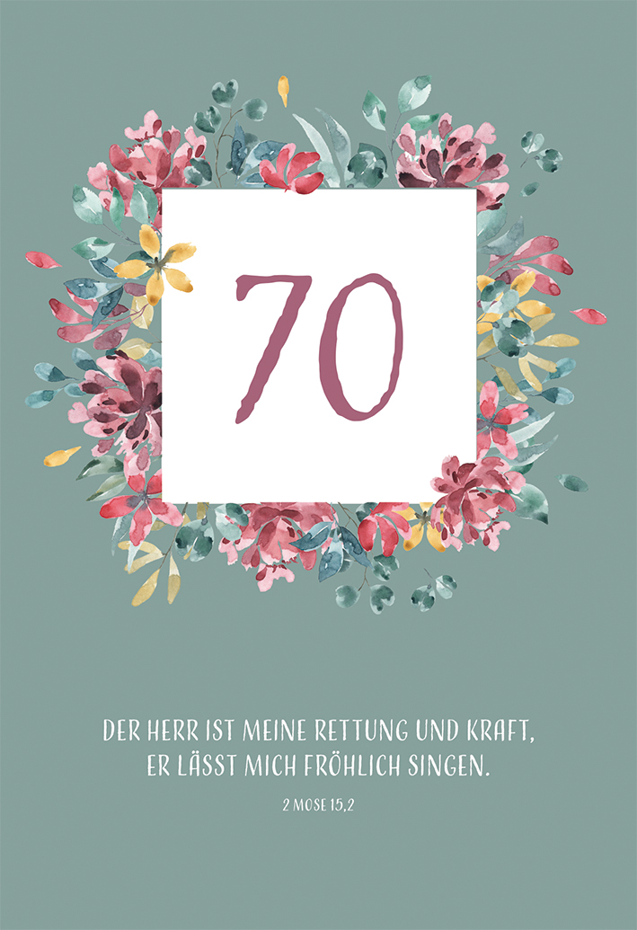 Glückwunschkarte zum 70. Geburtstag