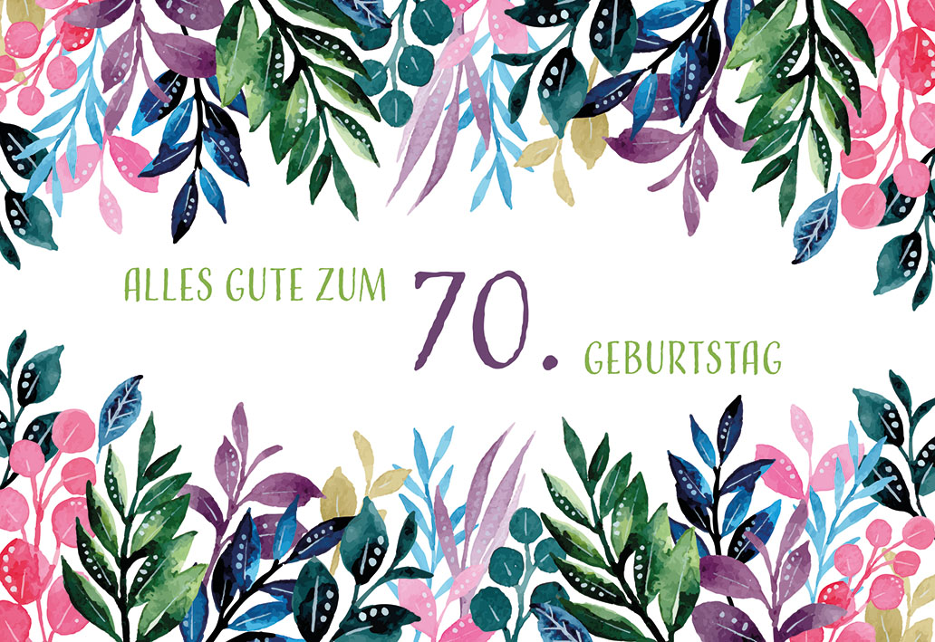 Geburtstagskarte Alles Gute zum 70. Geburtstag