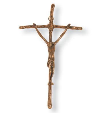 Papstkreuz aus Bronze