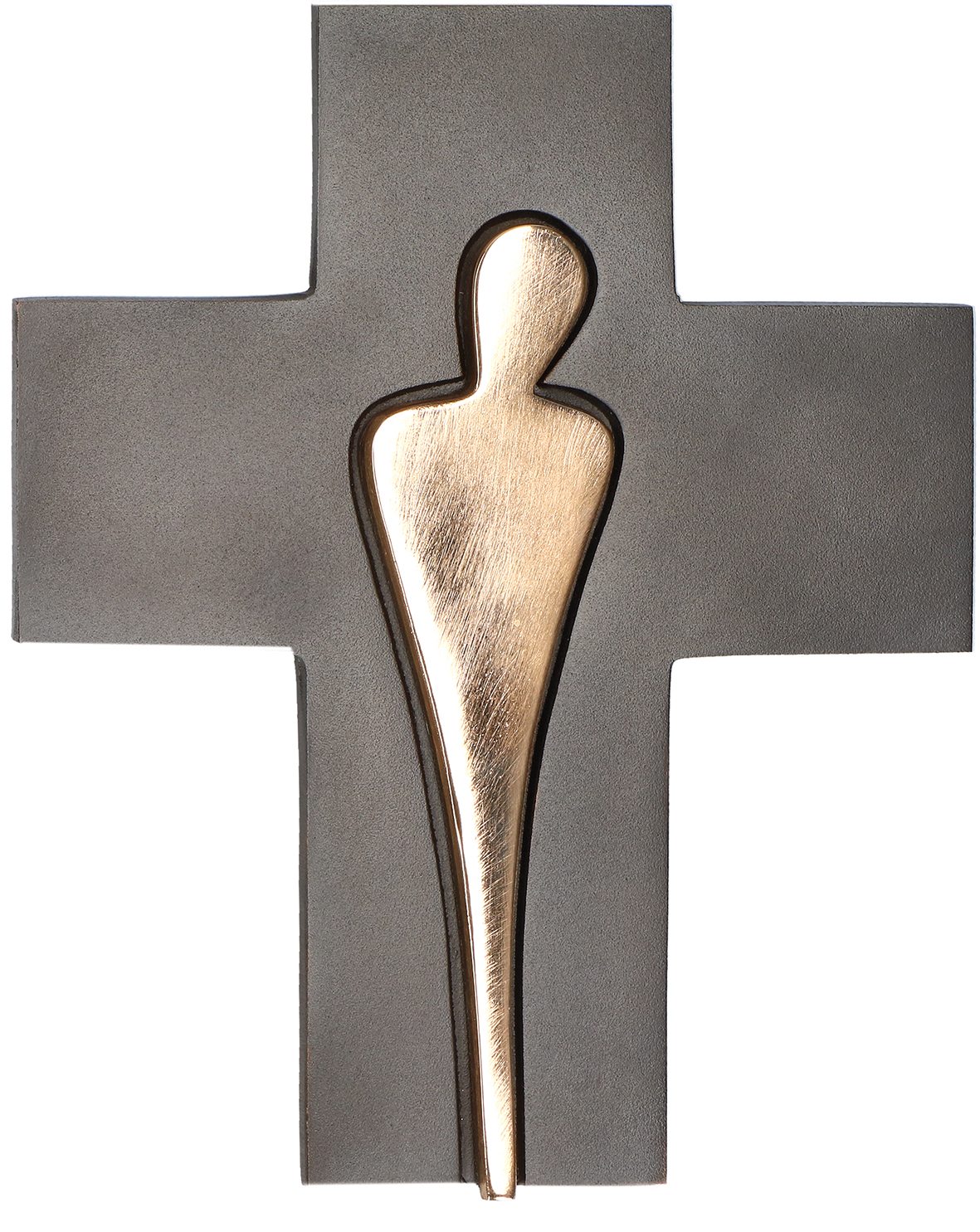 Symbolkreuz Im Glauben geborgen aus Bronze