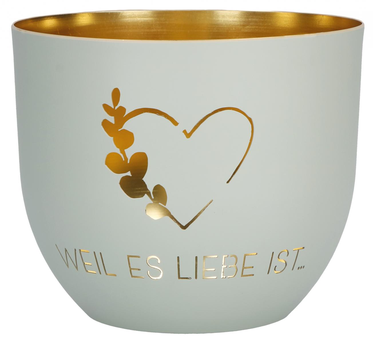 Metallwindlicht Weil es Liebe ist...