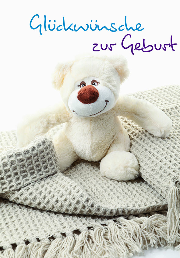 Doppelkarte Glückwünsche zur Geburt