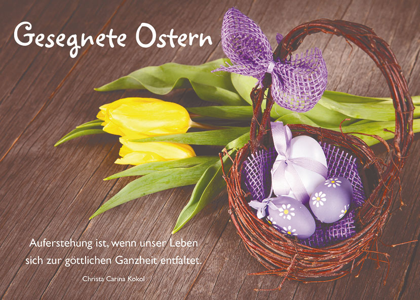 doppelkarte gesegnete ostern