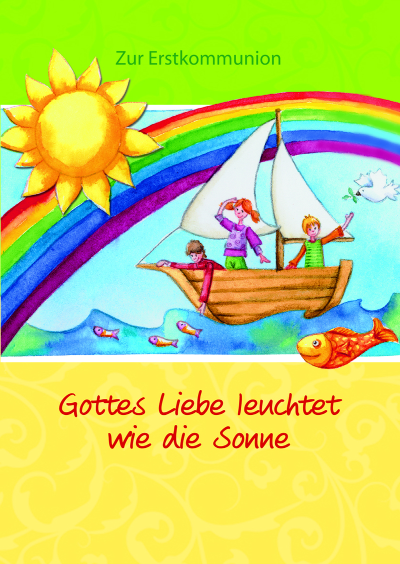 Glückwunschkarte zur Erstkommunion Gottes Liebe leuchtet wie die Sonne